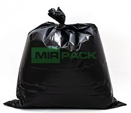 Мешки для мусора 180 литров, 65 мкм, черные, в пачках 100 шт - Вид 6